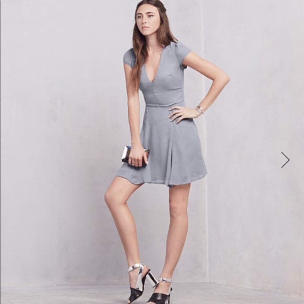 Reformation Ambrosia Silver Blue Dress